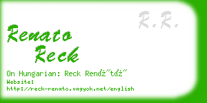 renato reck business card